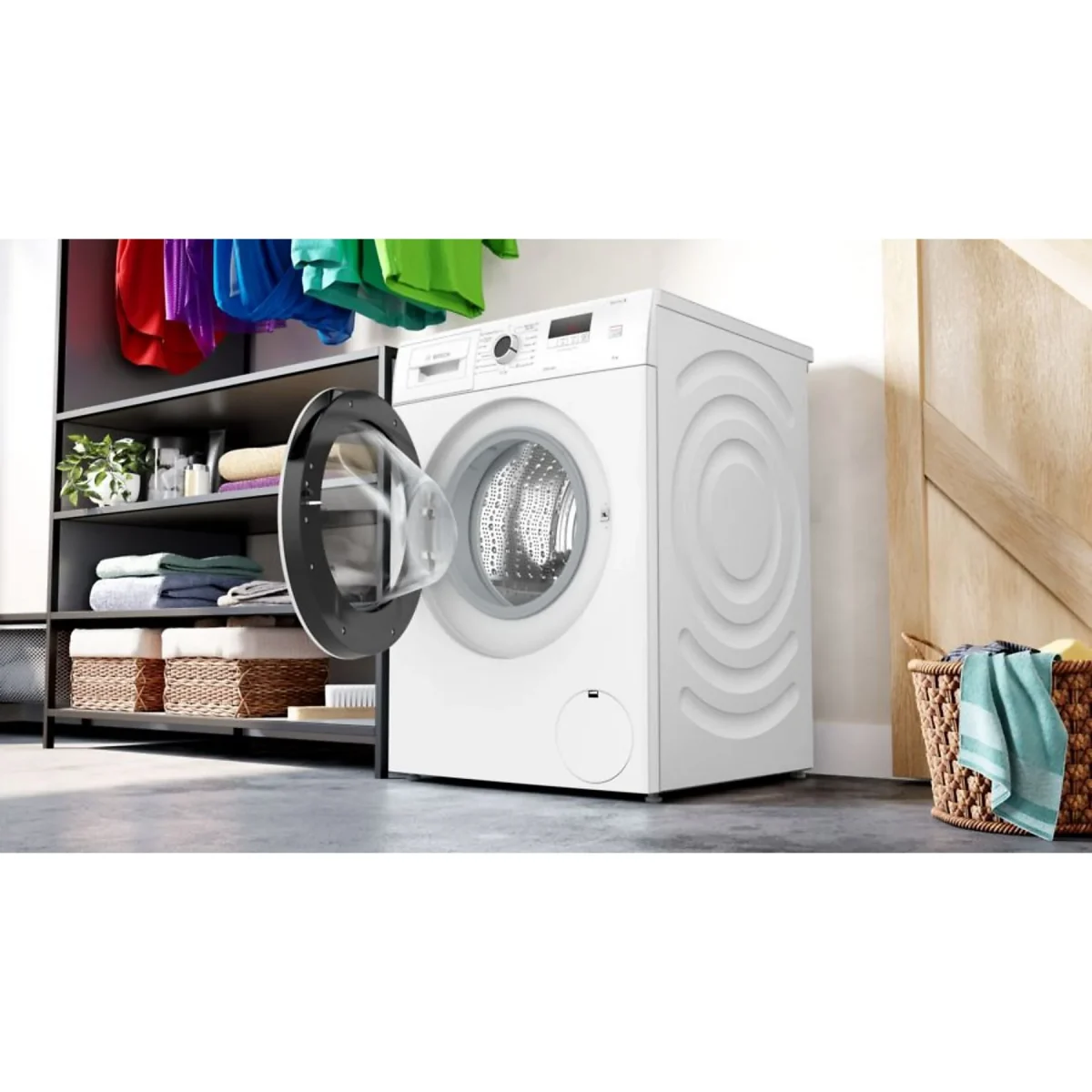 Lavadora carga frontal - Bosch WGE03200ES,Serie 2, 8 kg, 1.200 rpm, 13 programas, Higiene Plus, Motor EcoSilence, Blanco - Imagen 3
